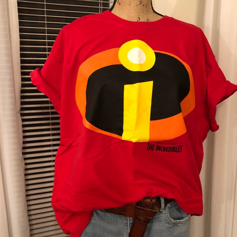 Disney Store Exclusive Vintage Y2K Pixar Incredibles Mens 2XL T-Shirt Red